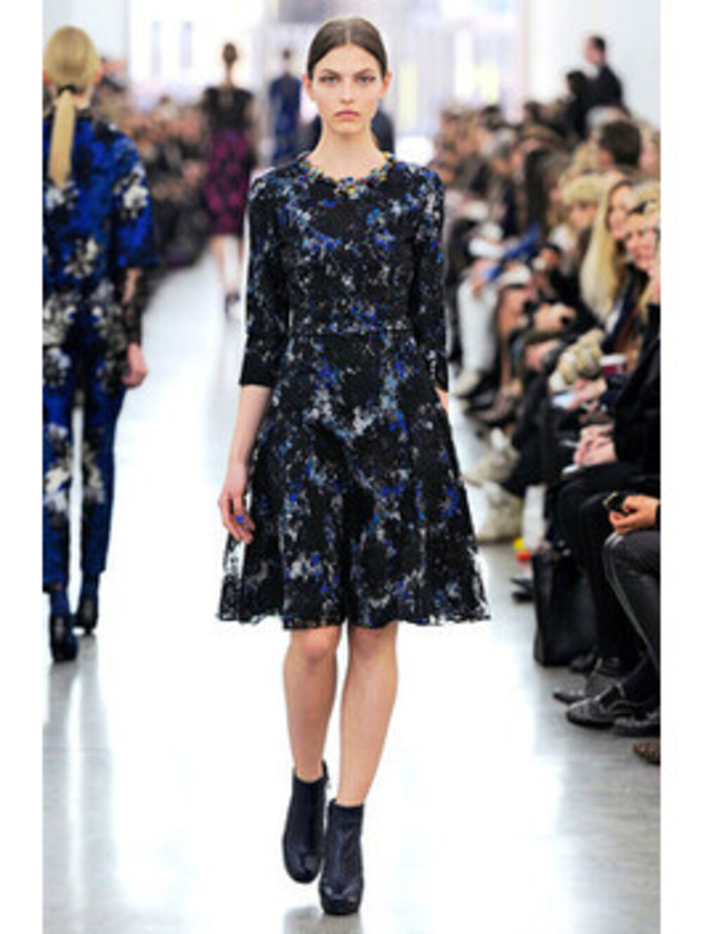 ERDEM Blue Lily Pelham Dress Sz:6 USA Retail $3,895 NEW